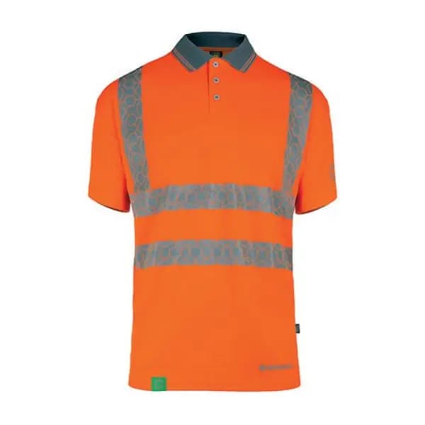 Beeswift Envirowear Beeswift Envirowear High Visibility Short Sleeve Polo Shirt Orange 5XL EWCPKSSOR5xL