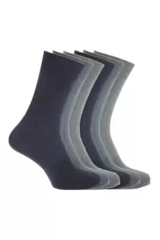 Ribbed 100% Cotton Socks (6 Pairs)