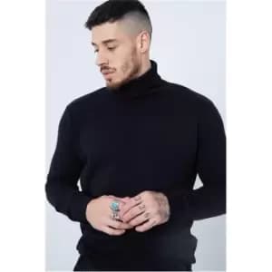 I Saw It First Mens Roll Neck Jumper - Black