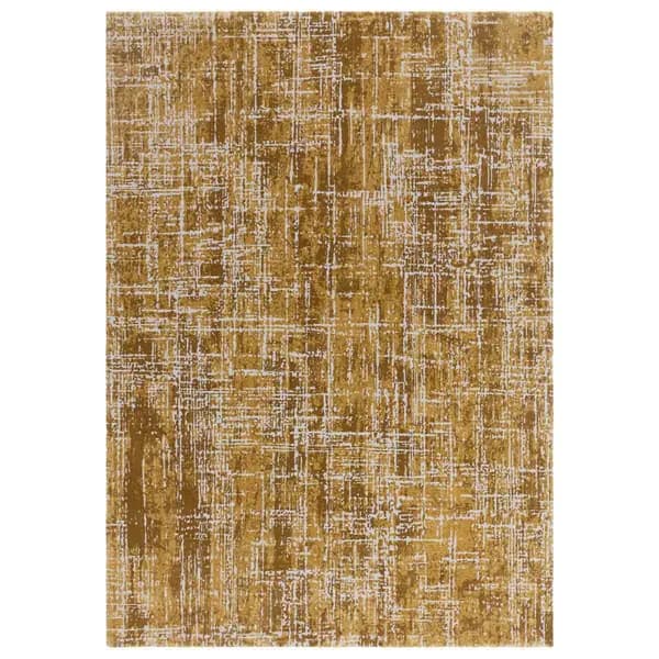 Asiatic Kuza 160X230Cm Abstract Gold Rug KUZA1602300010