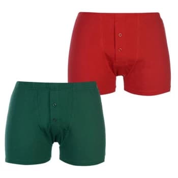 Slazenger 2 Pack Boxers Mens - Chilli/Green