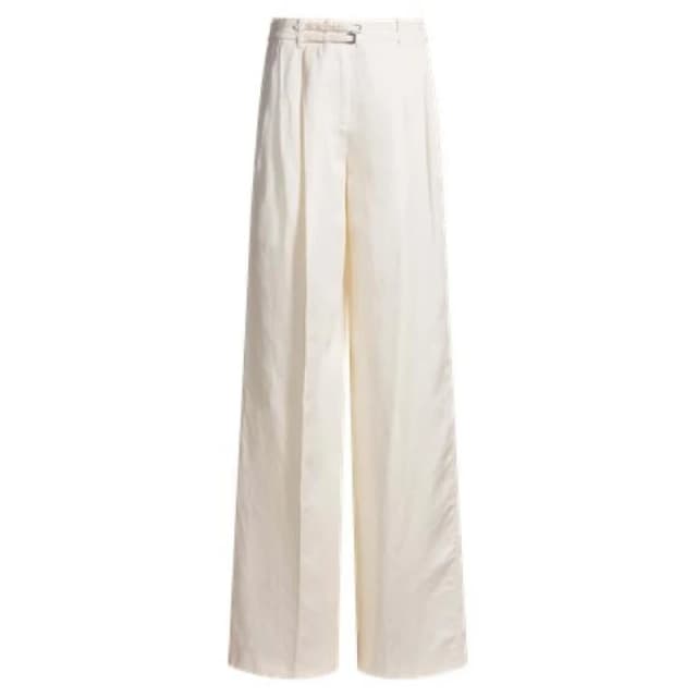 Boss Taualy-W Relaxed Fit Wide Leg Trousers White female 8