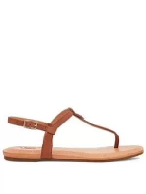UGG Madeena Flat Sandals, Tan, Size 6, Women