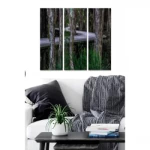 MDF142632 Multicolor Decorative MDF Painting (3 Pieces)