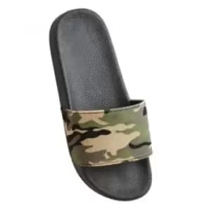 Sand Rocks Mens Camo Sliders (10 UK) (Khaki)