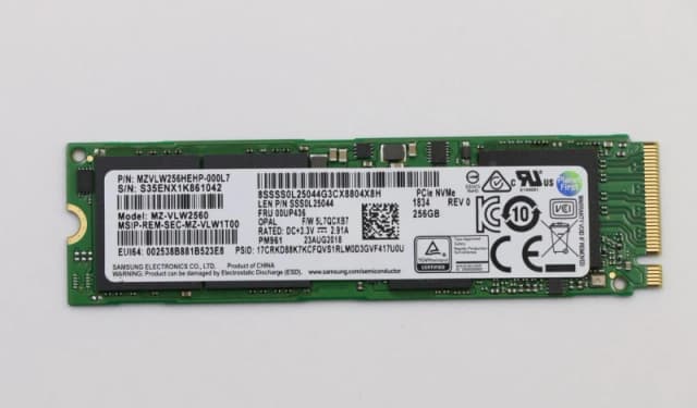 Lenovo 256G M.2 PCIe 3.0 x4 Solid