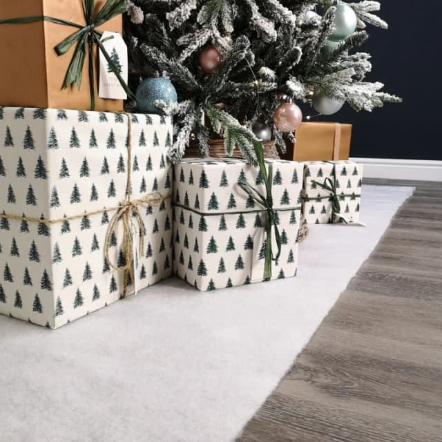 13.5m (44ft) x 90cm Soft White Artificial Fake Snow Blanket Christmas Decoration