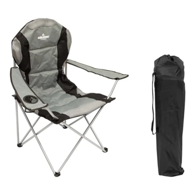Milestone Deluxe Folding Leisure Chair With Cup Holder 56478AWUK