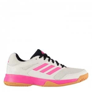 adidas Ladies Squash Shoes - White/Pink