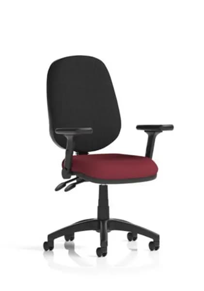Eclipse Eclipse Plus II Lever Task Operator Chair Bespoke Colour Seat Ginseng Chilli With Height Adjustable And Folding Arms KCUP1733