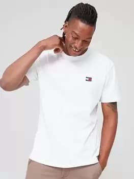 Tommy Jeans Classic Badge Logo T-Shirt - White, Size S, Men