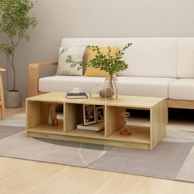 VIDAXL Coffee Table 110x50x34cm Solid Pinewood Vidaxl 8720286761984