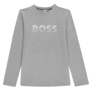 Boss Long Sleeve Bold T-Shirt - Grey