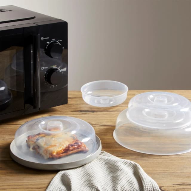 Homelife Set of 4 Vented Microwave Covers - Clear Clear One Size