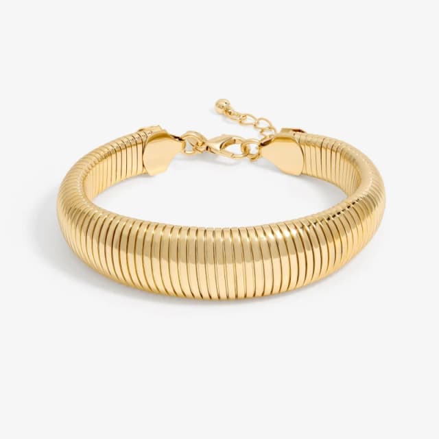 Jon Richard Gold Plated Omega Cuff Bracelet Gold