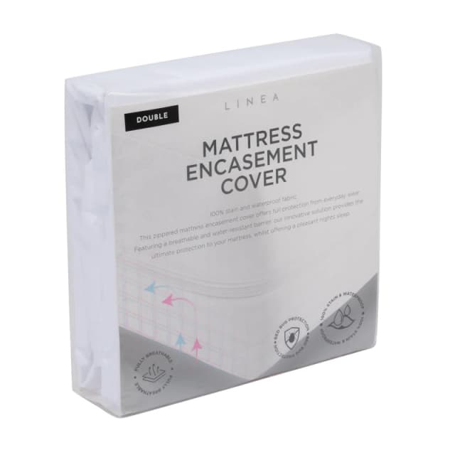 Linea Double Mattress Protector - White White One Size