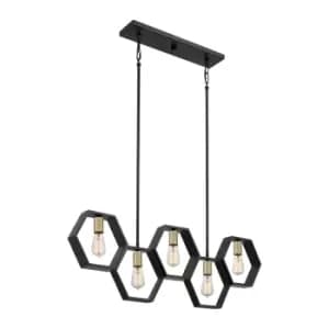 Quoizel Bismarck Bar Pendant Ceiling Light Earth Black