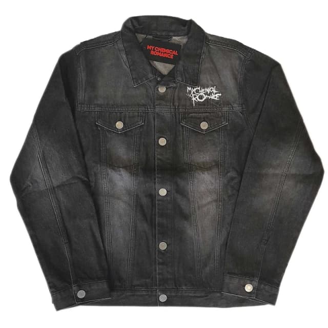 My Chemical Romance My Chemical Romance Back Print Logo Denim Jacket in Black Size: large Black L Unisex 5063300185452