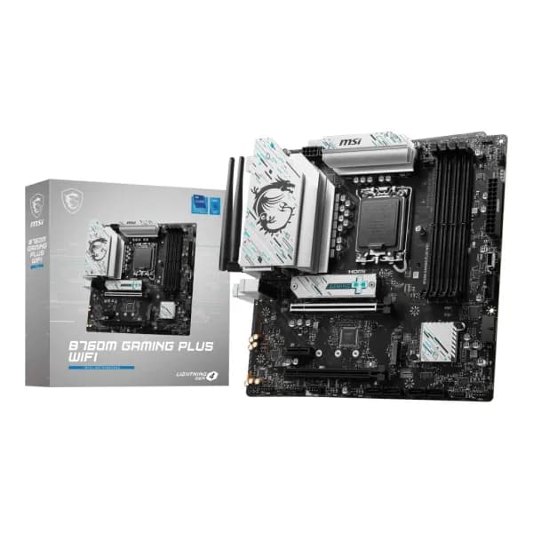 MSI B760M GAMING PLUS WIFI mATX Motherboard for Intel LGA1700 CPUs