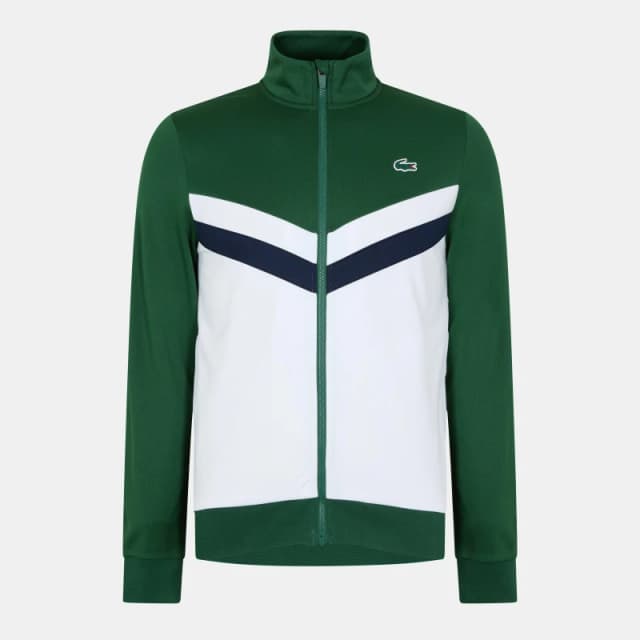 Lacoste Mens Soft Knit Crew Neck Jumper Green/Wht/Nvy male XS