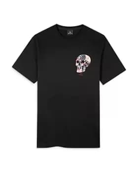 Ps Paul Smith Organic Cotton Tie Dye Skull Graphic Tee