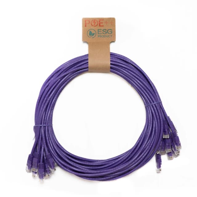 Cablenet Cablenet 0.3m Cat6 RJ45 Violet U/UTP PVC 24AWG Flush Moulded Booted Patch Lead (PK10) 60-7003P