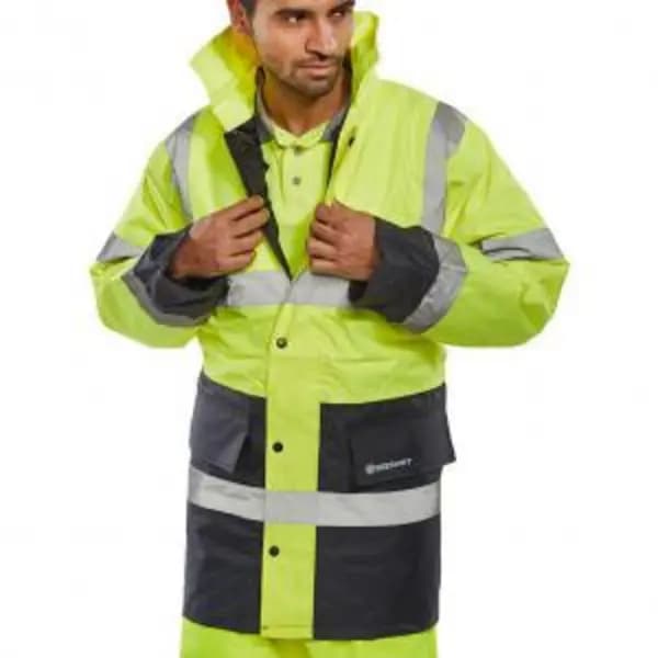 Beeswift CONSTRUCTOR TRAFFIC Jacket TWO TONE FLEECE LINED Saturn BESWCTJFLTTSYN6XL