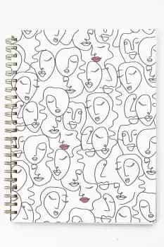 Spiral Faces A4 Bound Notebook for Journaling and Note-Taking