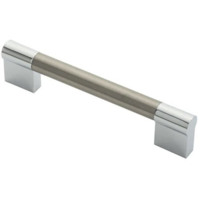 Loops Keyhole Bar Pull Handle 140 x 14mm 128mm Fixing Centres Satin Nickel & Chrome Metallics unisex