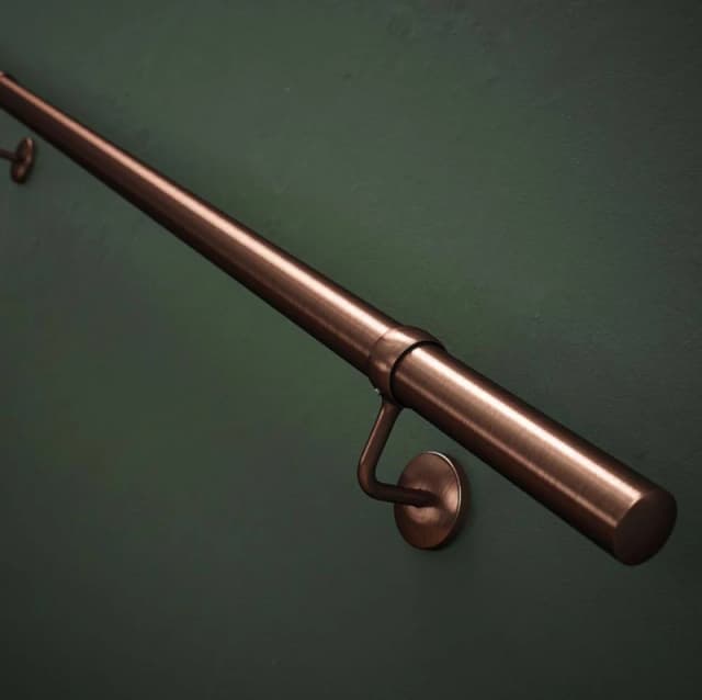 Forgeworks Antique Copper Premium Easy Install Indoor Stair Handrail Kit 2.4m Copper Unisex