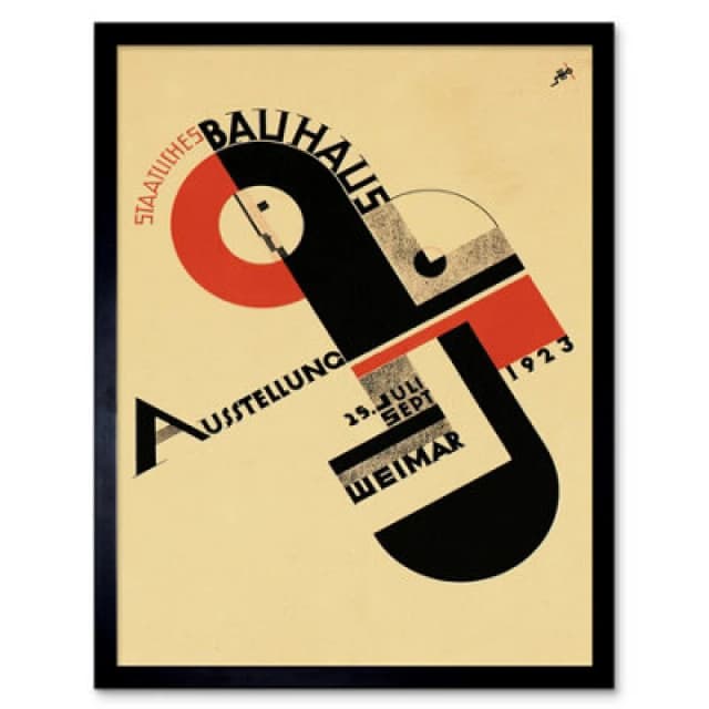 Artery8 Exhibition Bauhaus Weimar Germany Home Decor 12X16" Framed Wall Art Print