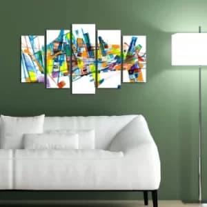 5ABSMDF-13 Multicolor Decorative MDF Painting (5 Pieces)