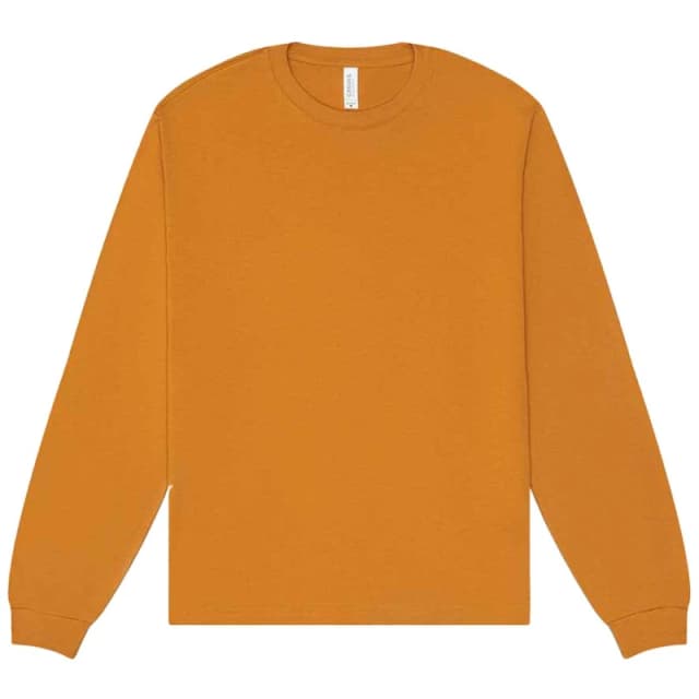 Bella + Canvas Mens Heavyweight Long-Sleeved T-Shirt in Light Brown Size: XS Light Brown Male XS