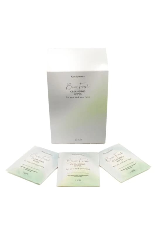 Ann Summers Womens Buzz Fresh Cleansing Wipes 30 Pack in Black Female