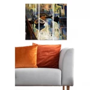 MDF1837066 Multicolor Decorative MDF Painting (3 Pieces)