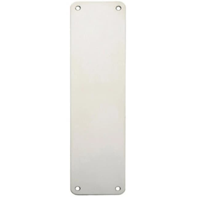 Loops Plain Door Finger Plate 300 x 75mm Bright Stainless Steel Push Plate Metallics