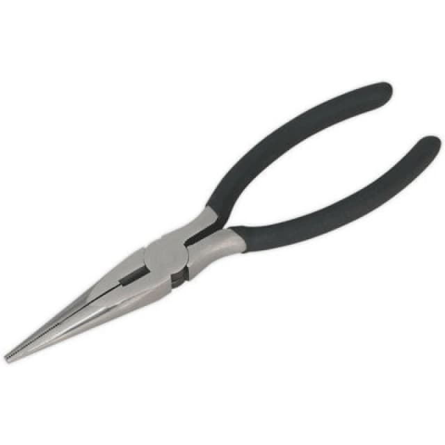 Loops 150mm Long Nose Pliers - Drop Forged Steel - 30mm Jaw Capacity - Foam Grip Metallics