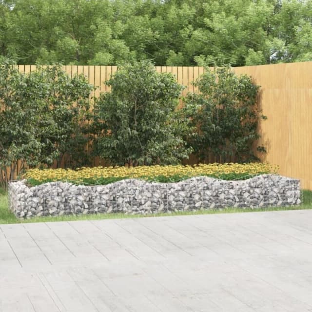 VIDAXL Arched Gabion Raised Bed 400x100x50cm Galvanised Iron Vidaxl 8720845652142