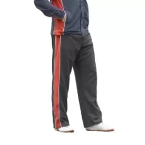 Finden & Hales Kids Unisex Contrast Sports Track Pants / Tracksuit Bottoms (9-10) (Black/Red/White)