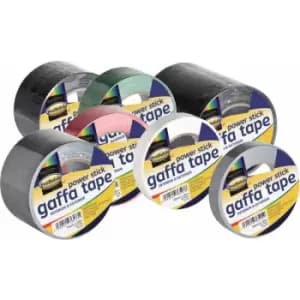 100mm x 50m Black Premium Gaffer Tape Cloth Gaffa Duct Waterproof - Black - Prosolve