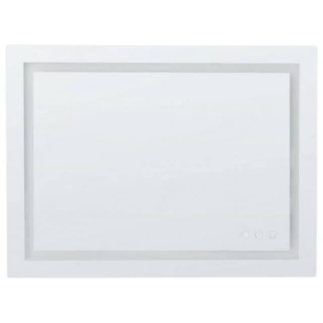 Beliani LED Bathroom Mirror Prenois 80 Cm 60 Cm Silver