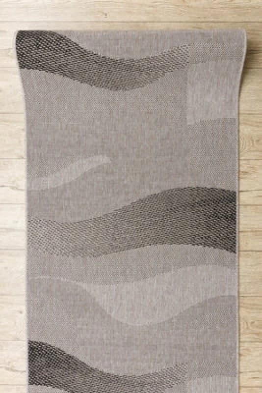 RugsX Runner Sizal Floorlux Design 20212 Silver / Black 70 Cm 70X100 Cm