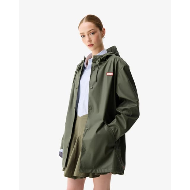 Hunter Womens Jo OTB Rain Anorak Rain Jackets 8 (XS) Green 66002015310