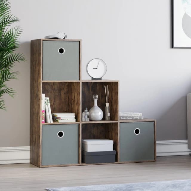 Lassic 6 Cube Storage Unit DB + Set of 3 Storage Cubes Grey unisex 6 Cube