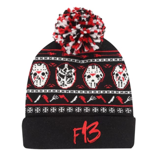 Friday the 13th Mens Masks Beanie in Black Male One Size