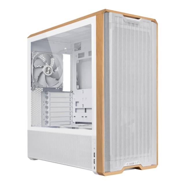 Lian Li Lian Li Lancool LAN217W computer case Midi Tower White, Wood LAN217W
