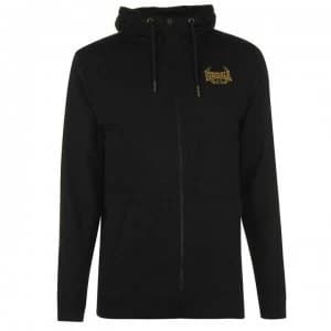 Lonsdale MTK Pro Range Zipped Hoodie Mens - Black/Gold