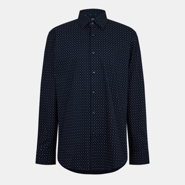 Boss Mens H Joe Kent Long Sleeve Oxford Shirt Dark Blue male 34 (44)