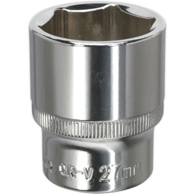 Loops 27mm Forged Steel Drive Socket - 1/2" Square Drive - Polished Chrome Vanadium Metallics
