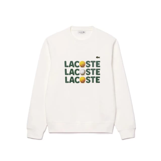 Lacoste Mens Logo Crew Neck Jumper Flour male XS